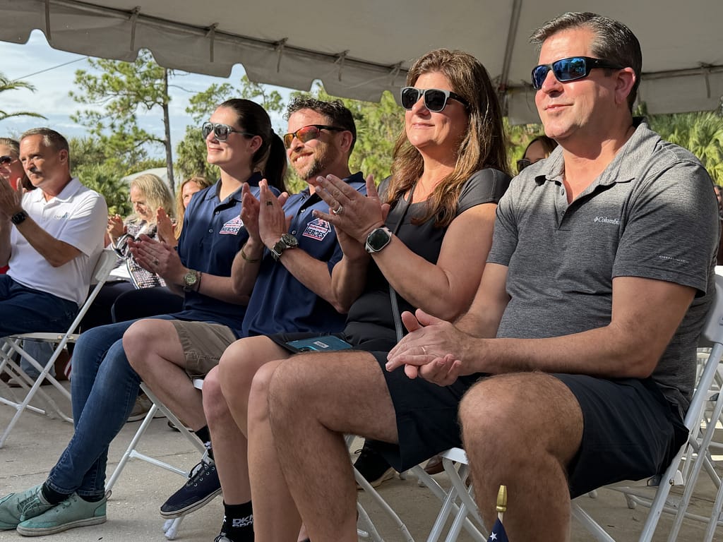 After 280 days of life on the road in the Van of Valor, the gift of permanence, provided by Building Homes for Heroes with support from Lowe's, Chase, JPMorgan, and the local North Port Police and Fire Departments, has transformed their world.